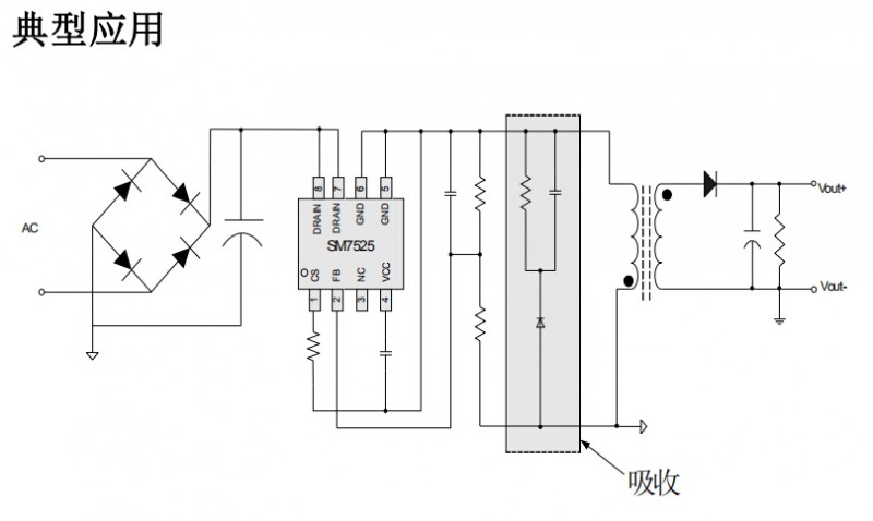 ¸ßÐÔÄÜԱ߷´À¡¿ØÖƹ¦ÂÊ¿ª¹ØÐ¾Æ¬SM7525¹¦ÂʼæÈÝÓ¦ÓÃÉè¼Æ·½°¸(ͼ3) SM7525µäÐÍÓ¦ÓÃ